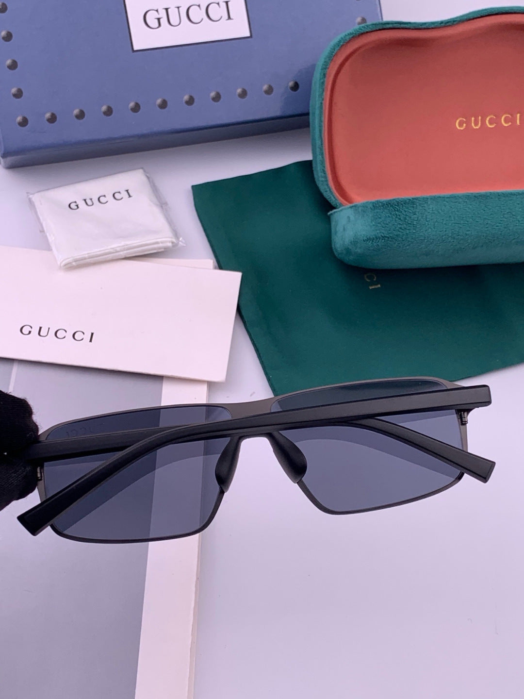Gucci G2225 Polarized Aviator Gold Lens Sunglasses for Men - 415067 - detail image 4