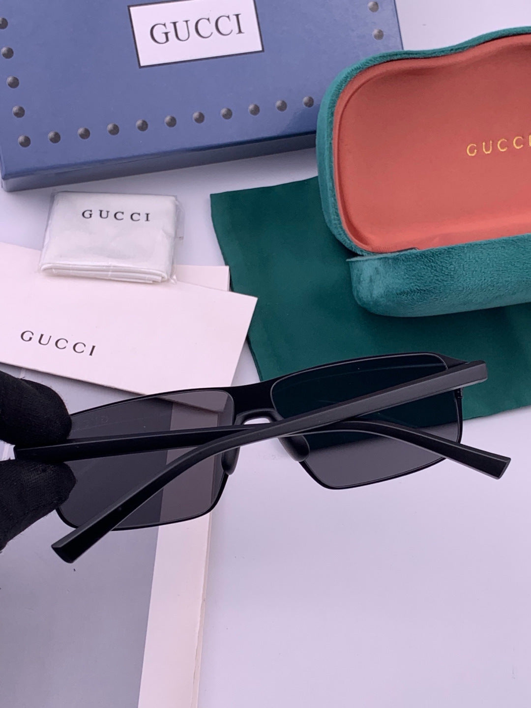 Gucci G2225 Polarized Aviator Gold Lens Sunglasses for Men - 415068 - detail image 5
