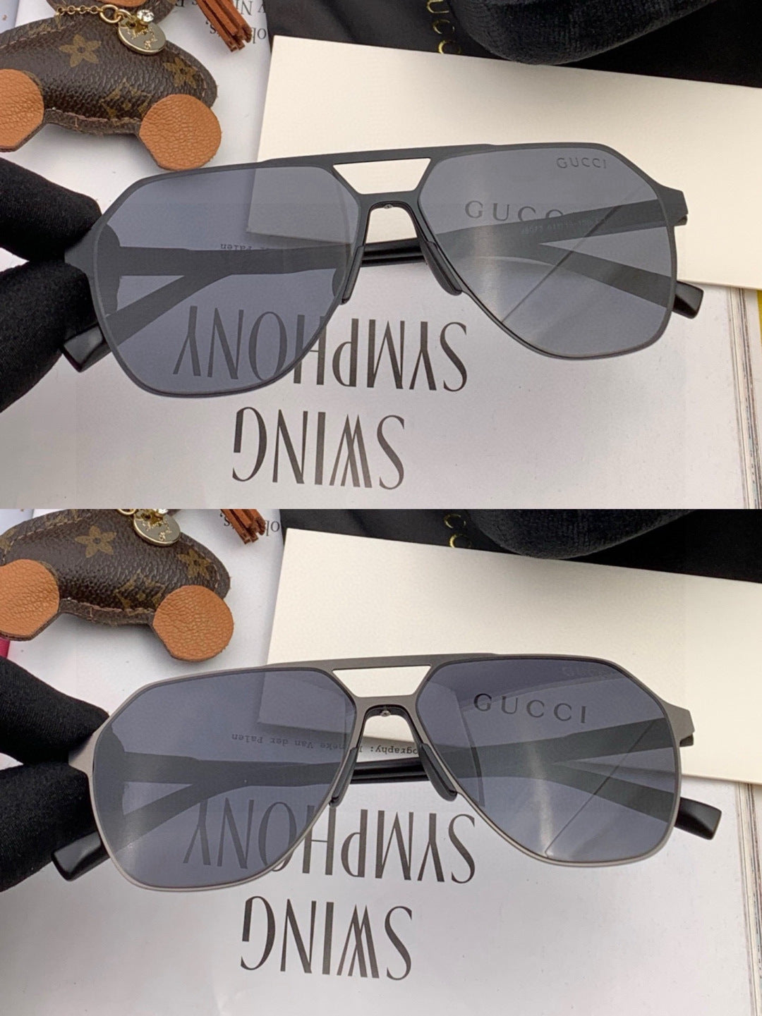 Gucci G3807 Polarized Aviator Brown Lens Sunglasses for Men - 415071 - detail image 7