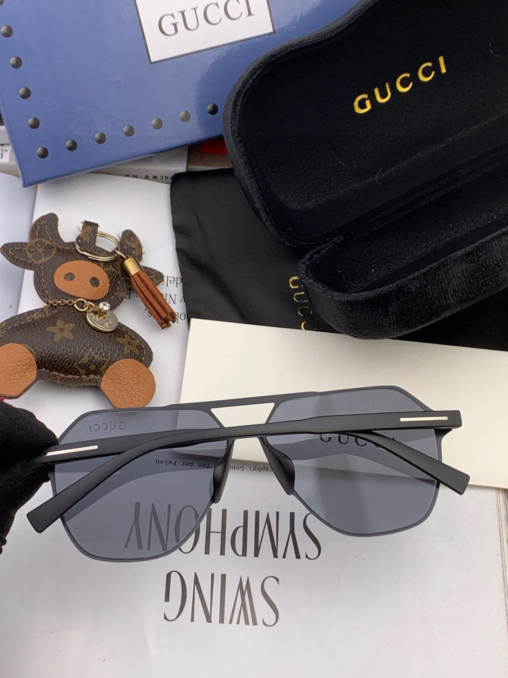 Gucci G3807 Polarized Aviator Brown Lens Sunglasses for Men - 415071 - detail image 6