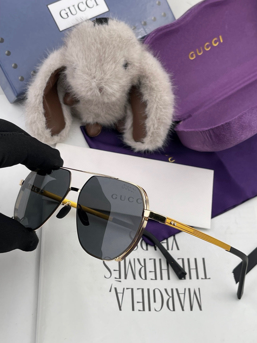 Gucci G2881 Polarized Aviator Gold Lens Sunglasses for Men - 415072 - detail image 5