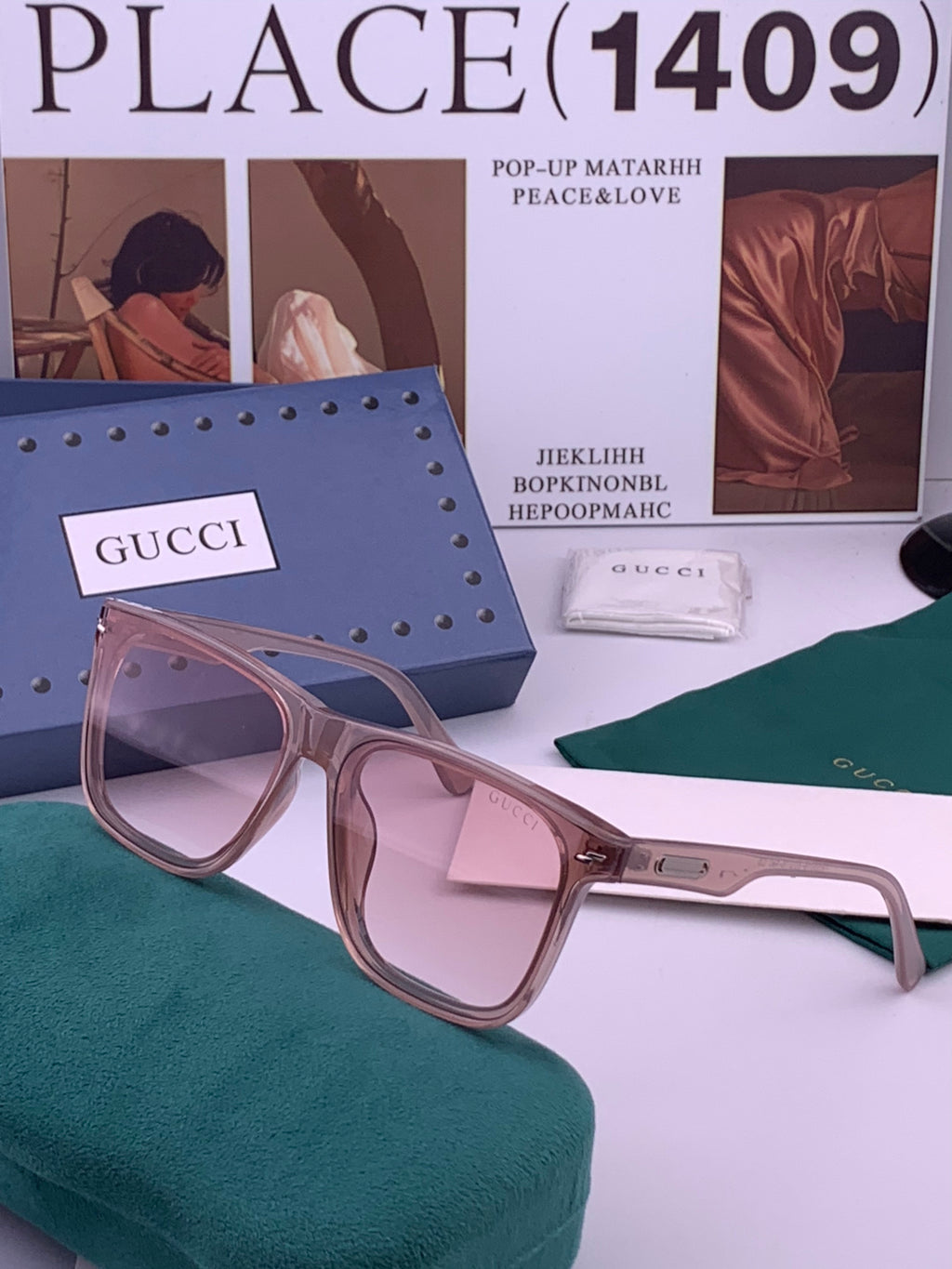 Gucci G65501 Polarized Square Brown Lens Sunglasses for Women - 415036 - detail image 2