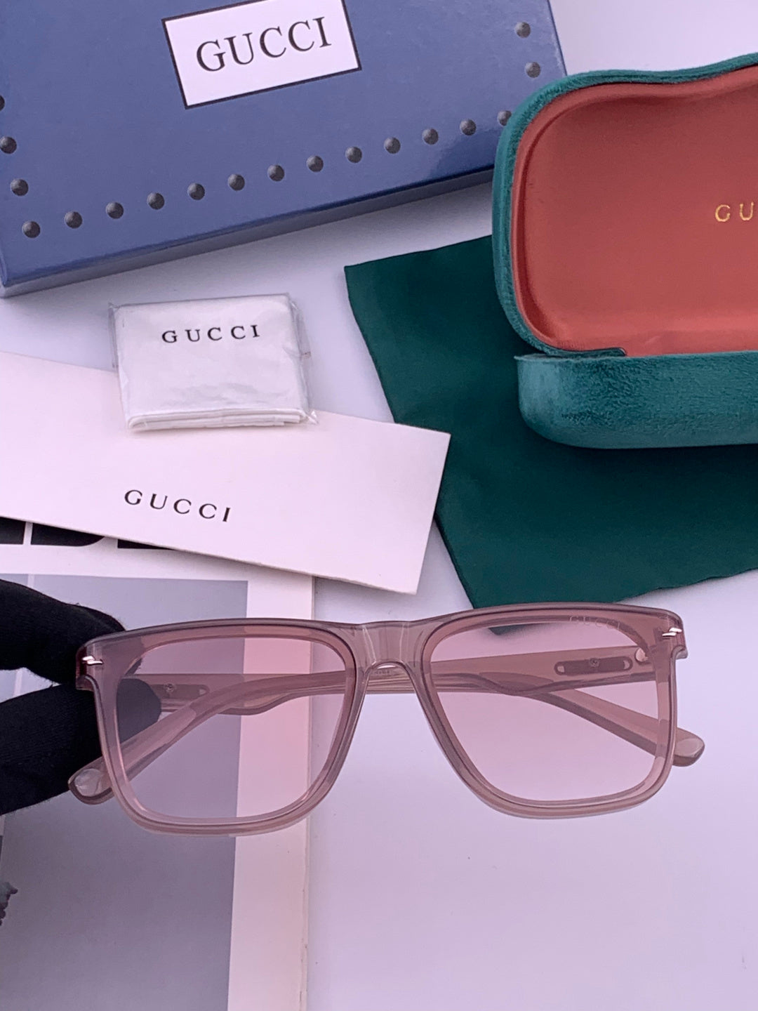 Gucci G65501 Polarized Square Brown Lens Sunglasses for Women - 415036