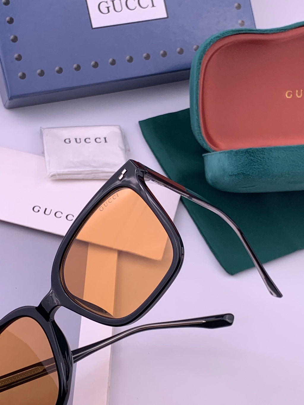 Gucci G2897 Square Brown Lens Sunglasses for Men & Women - 415038 - detail image 4