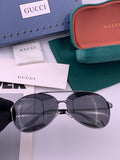 Gucci G9800 Polarized Aviator Black Lens Sunglasses for Men & Women - 415043