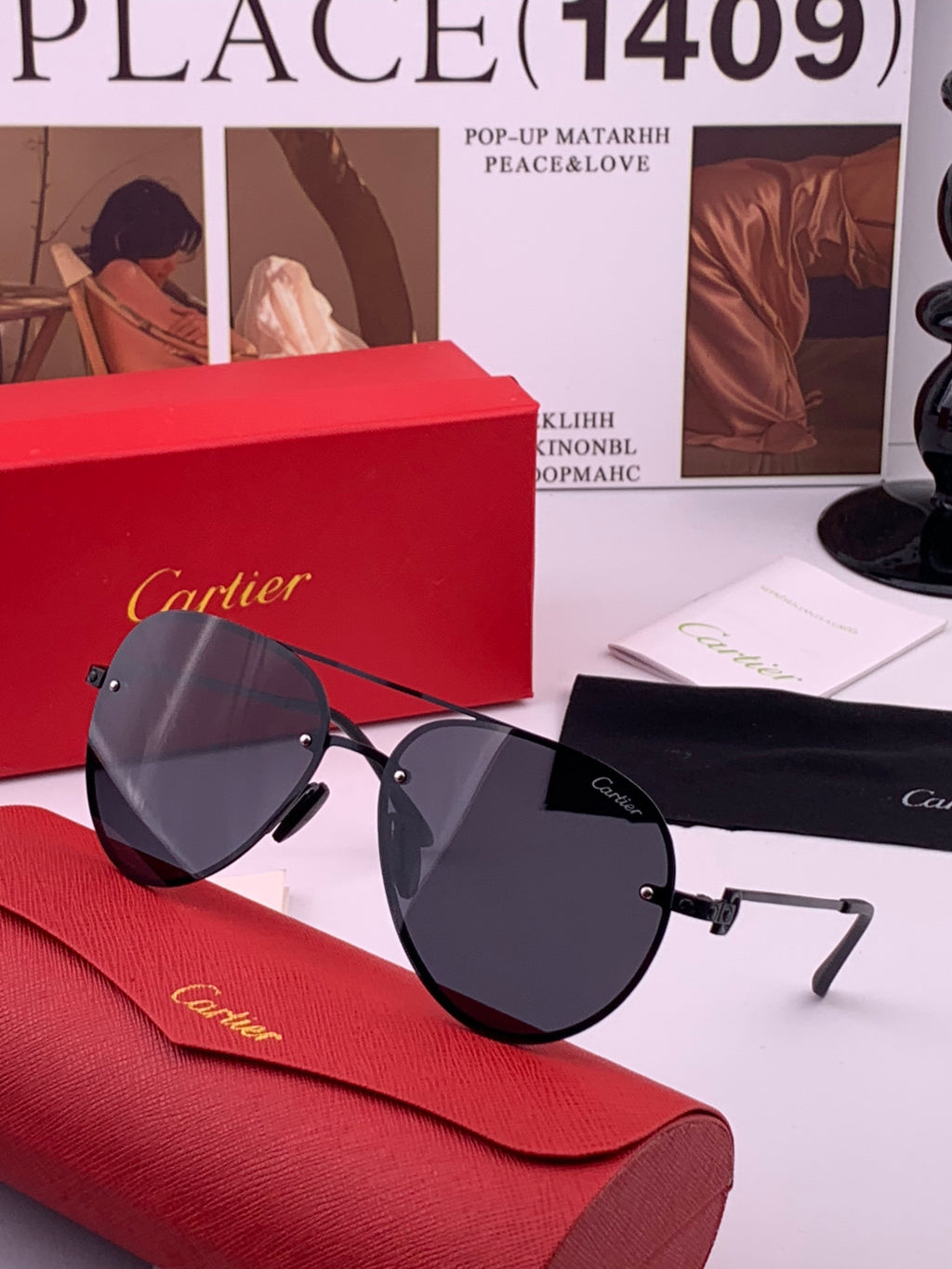 Cartier CK880663 Polarized Fashion Orange Lens Sunglasses for Men & W - 415910 - detail image 2
