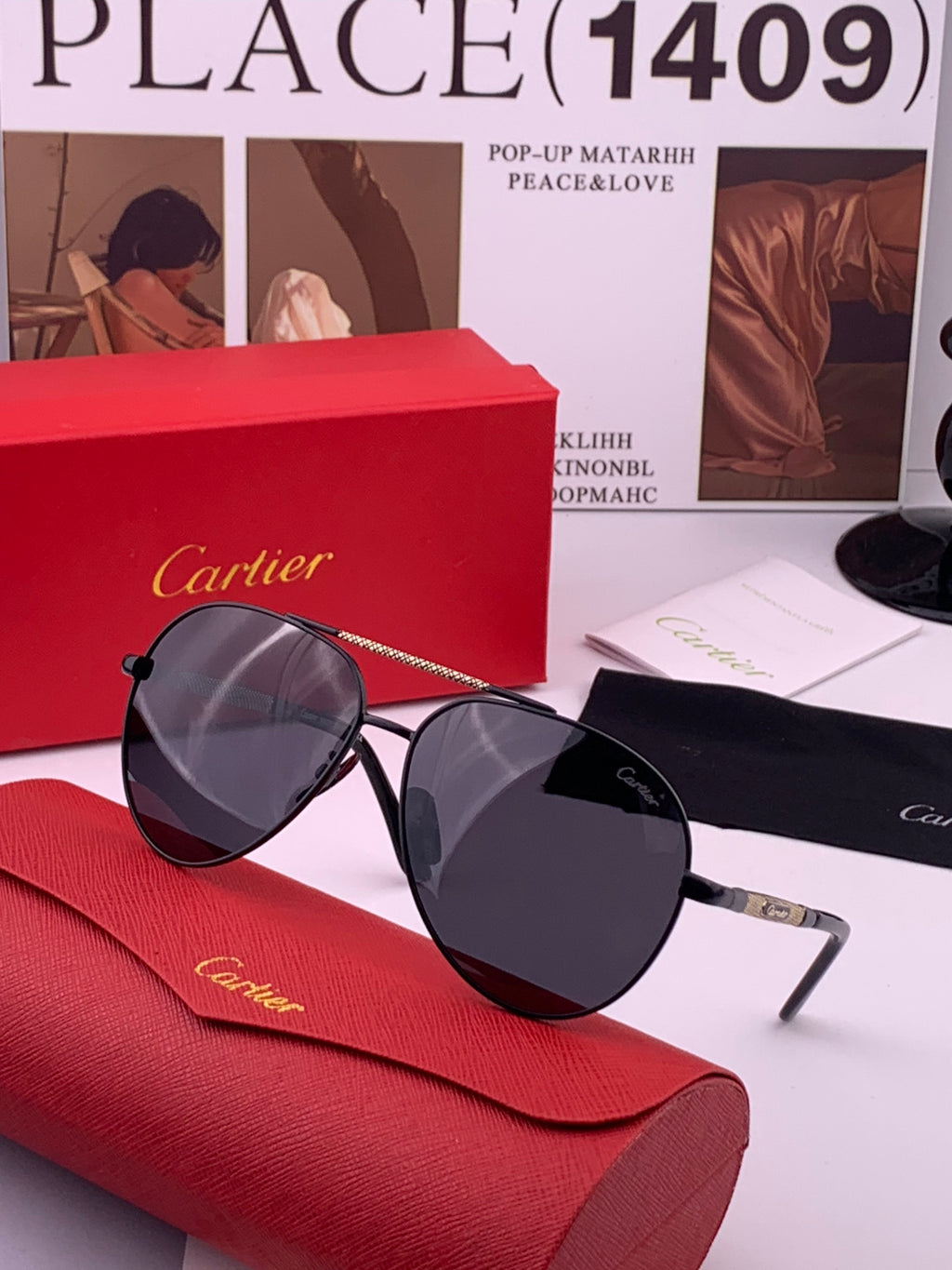 Cartier CK4080 Polarized Fashion Orange Lens Sunglasses for Men & Wom - 415914 - detail image 2