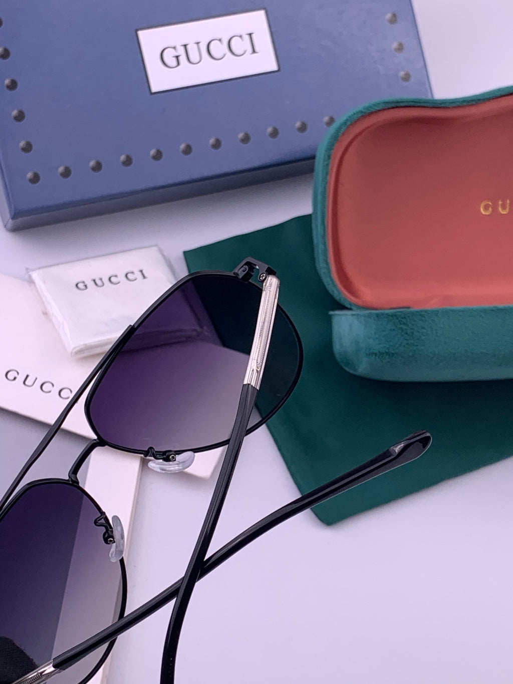 Gucci 5327 Polarized Aviator Gold Lens Sunglasses for Men & Women - 415044 - detail image 4