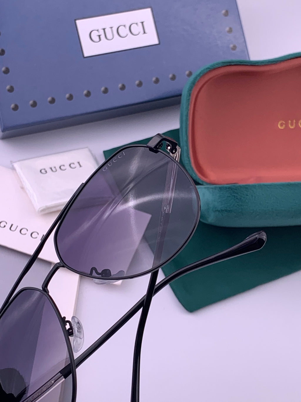 Gucci 5327 Polarized Aviator Gold Lens Sunglasses for Men & Women - 415044 - detail image 6