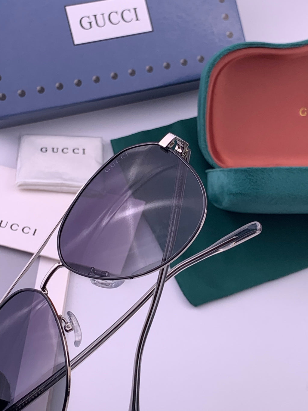Gucci 5327 Polarized Aviator Gold Lens Sunglasses for Men & Women - 415045 - detail image 6