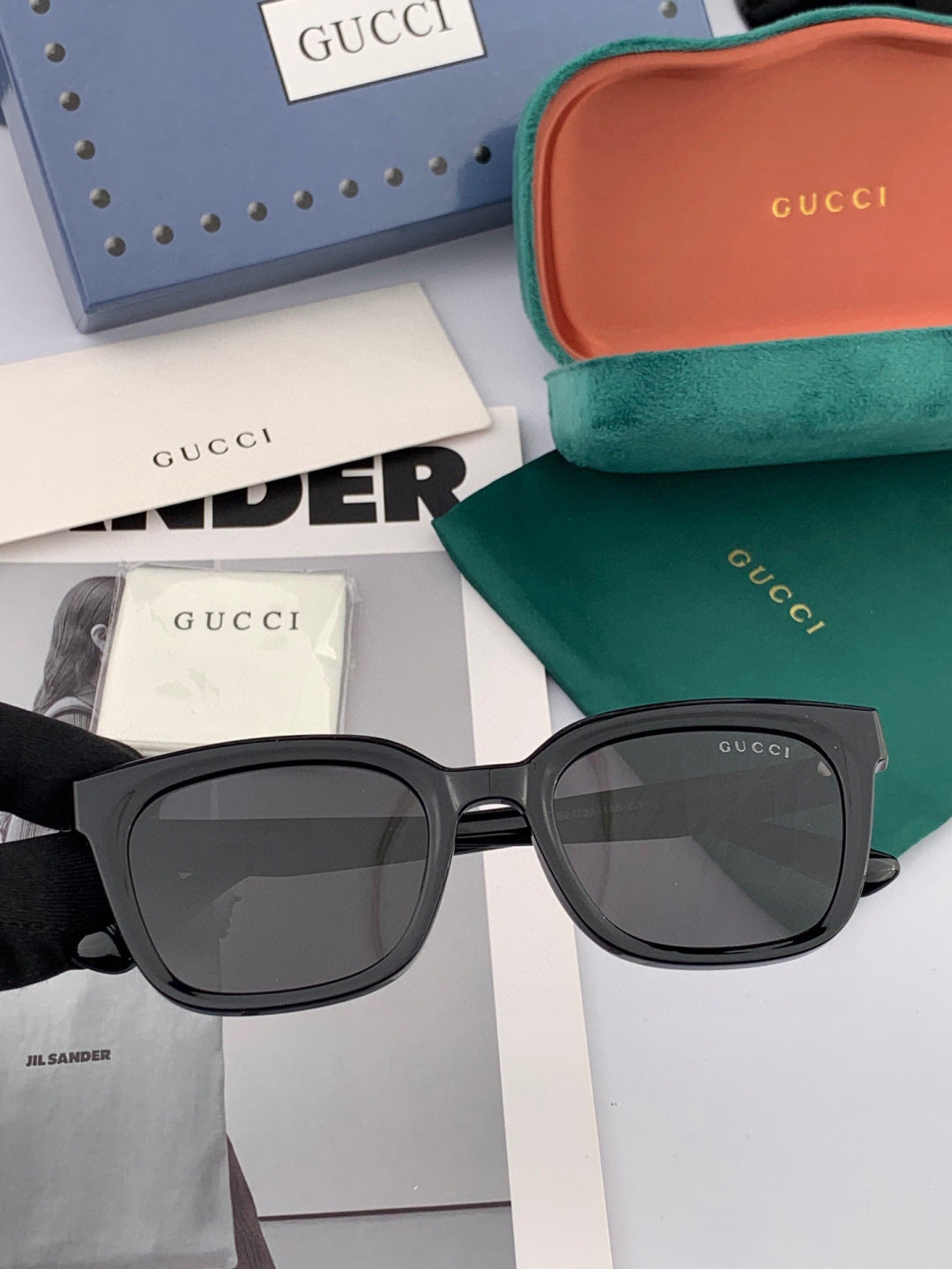 Gucci G5108 Polarized Square Black Lens Sunglasses for Women - 415050 - detail image 2