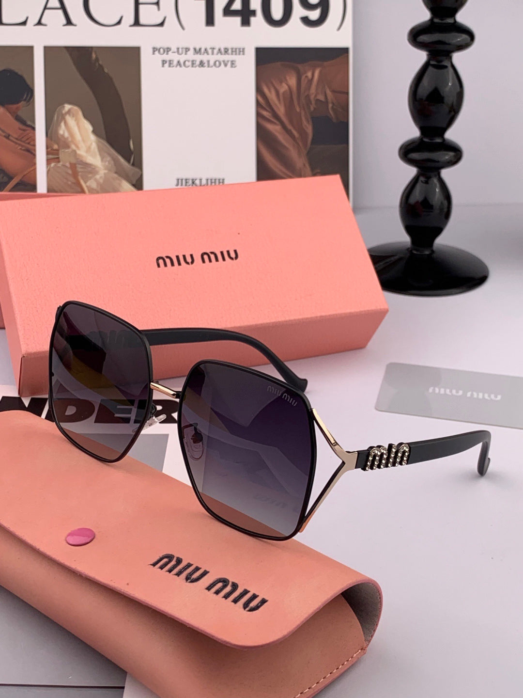 Miu Miu M1321 Fashion Red Lens Sunglasses for Men & Women - 416246 - detail image 4