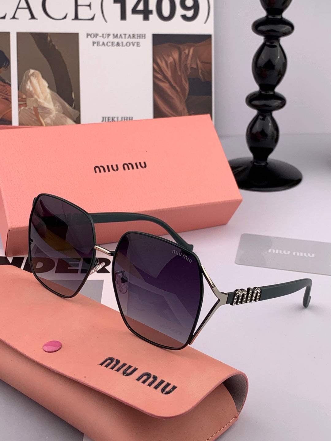 Miu Miu M1321 Fashion Red Lens Sunglasses for Men & Women - 416246 - detail image 3