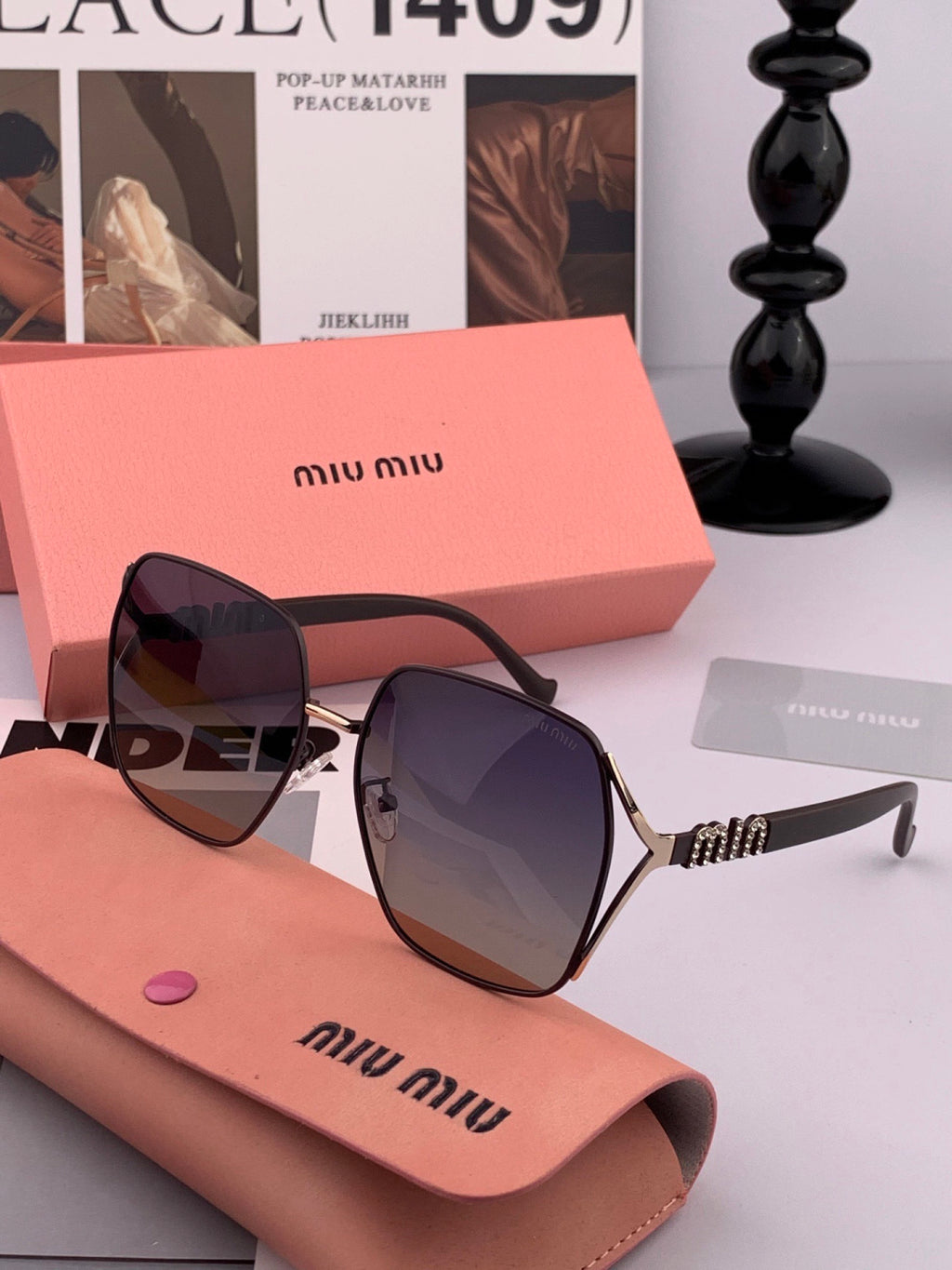 Miu Miu M1321 Fashion Red Lens Sunglasses for Men & Women - 416246 - detail image 5