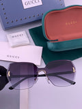 Gucci G8212 Polarized Rimless Black Lens Sunglasses for Men & Women - 415051