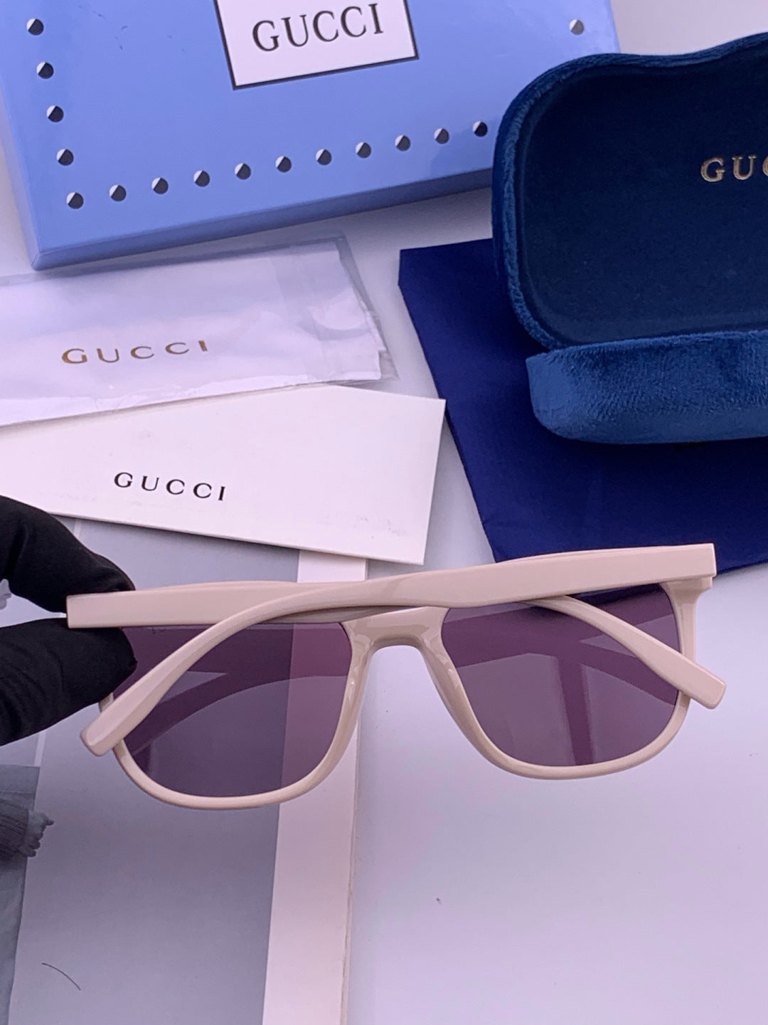 Gucci G87722 Polarized Round Black Lens Sunglasses for Women - 415053 - detail image 6