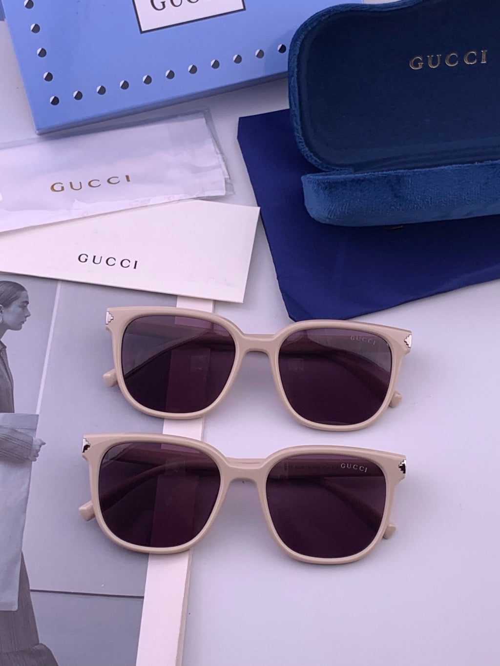 Gucci G87722 Polarized Round Black Lens Sunglasses for Women - 415053 - detail image 7