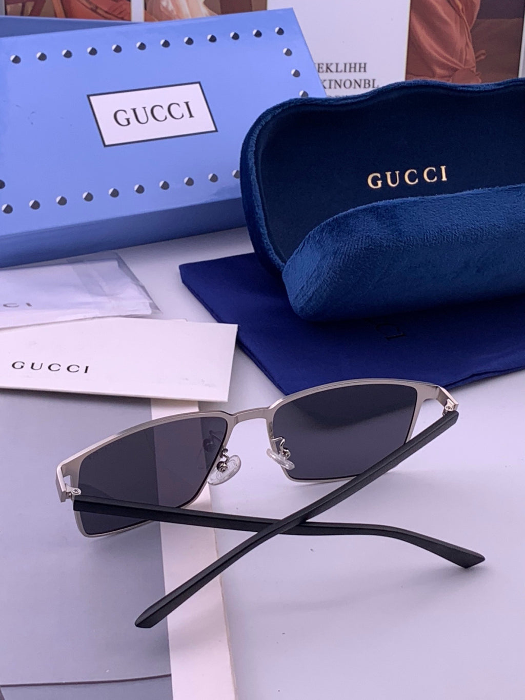 Gucci G6807 Polarized Aviator Gold Lens Sunglasses for Men & Women - 415023 - detail image 5
