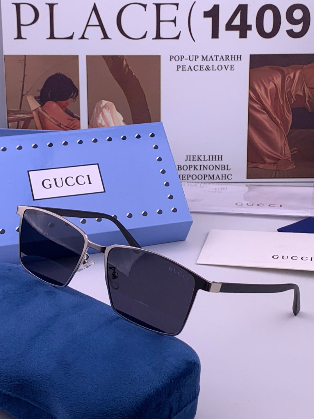 Gucci G6807 Polarized Aviator Gold Lens Sunglasses for Men & Women - 415023 - detail image 2