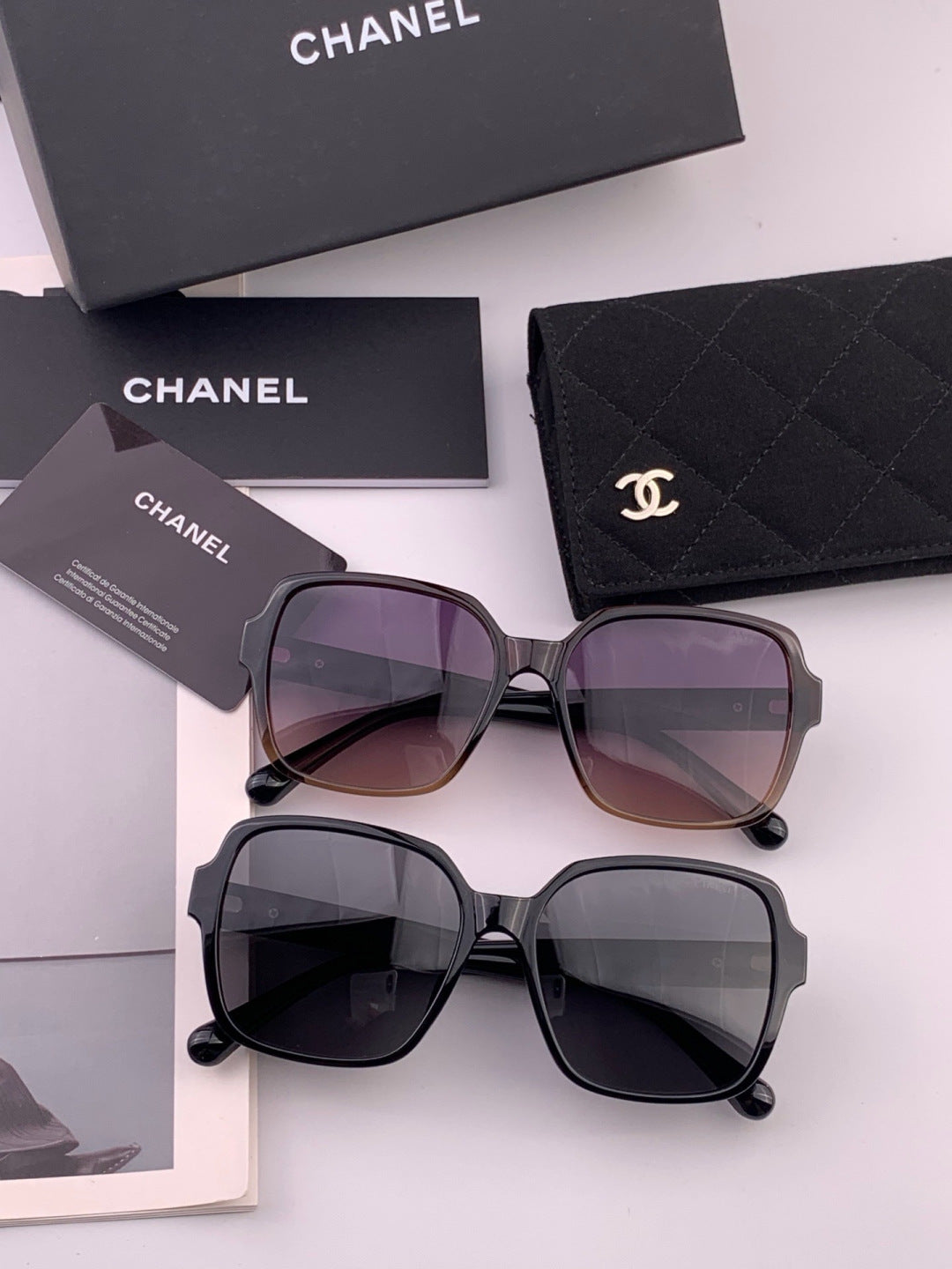 Chanel CH2787 Polarized Square Gold Lens Sunglasses for Women - 415242 - detail image 7