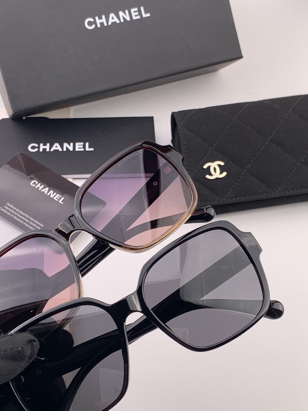 Chanel CH2787 Polarized Square Gold Lens Sunglasses for Women - 415242 - detail image 5