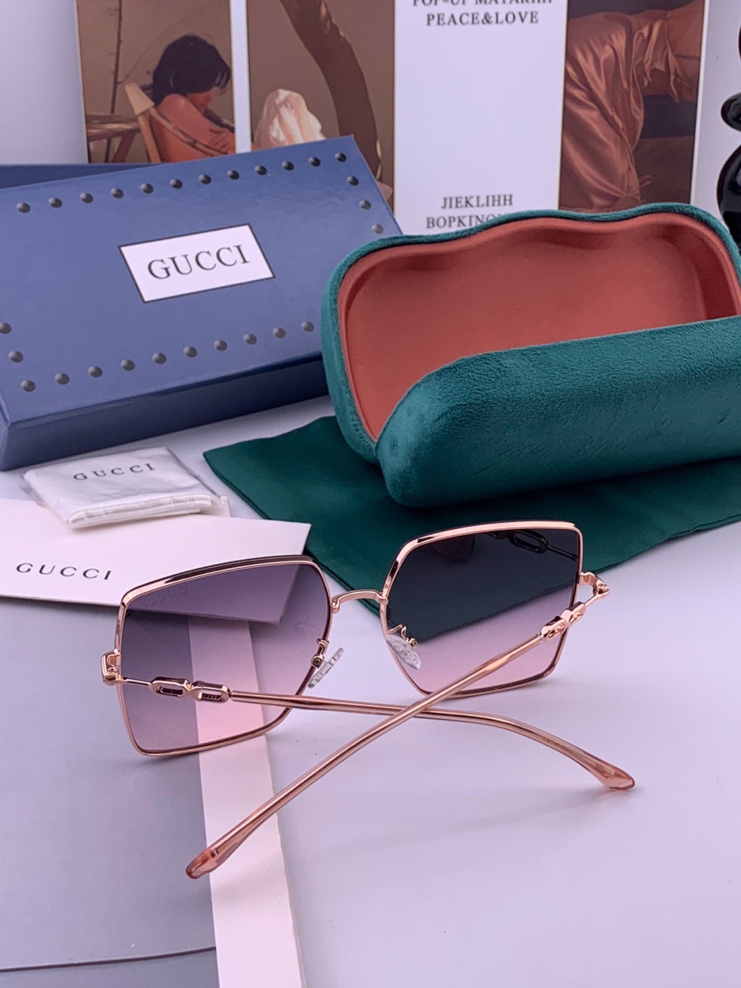 Gucci G5305 Polarized Fashion Gold Lens Sunglasses for Men & Women - 415027 - detail image 5