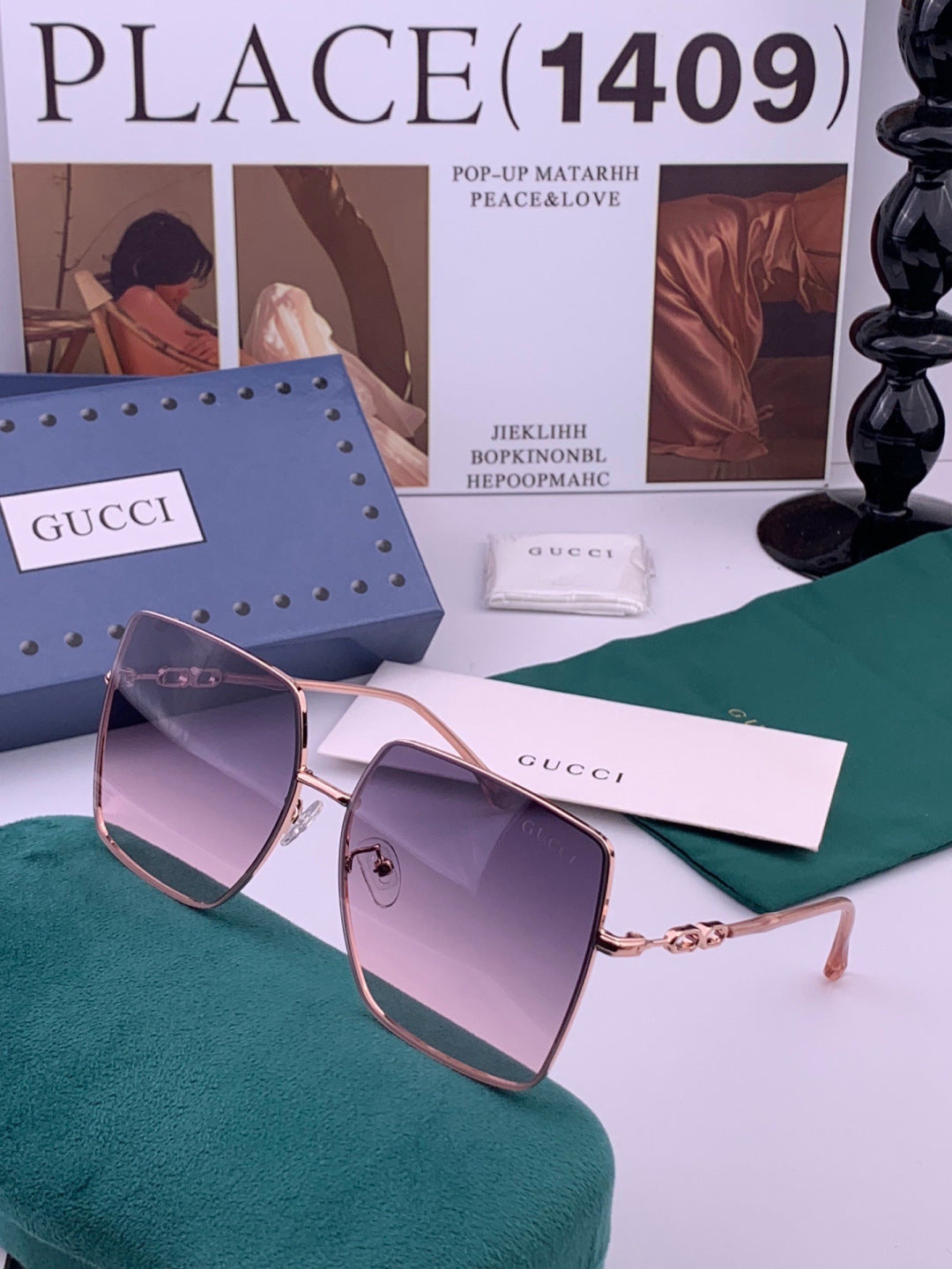 Gucci G5305 Polarized Fashion Gold Lens Sunglasses for Men & Women - 415027 - detail image 2