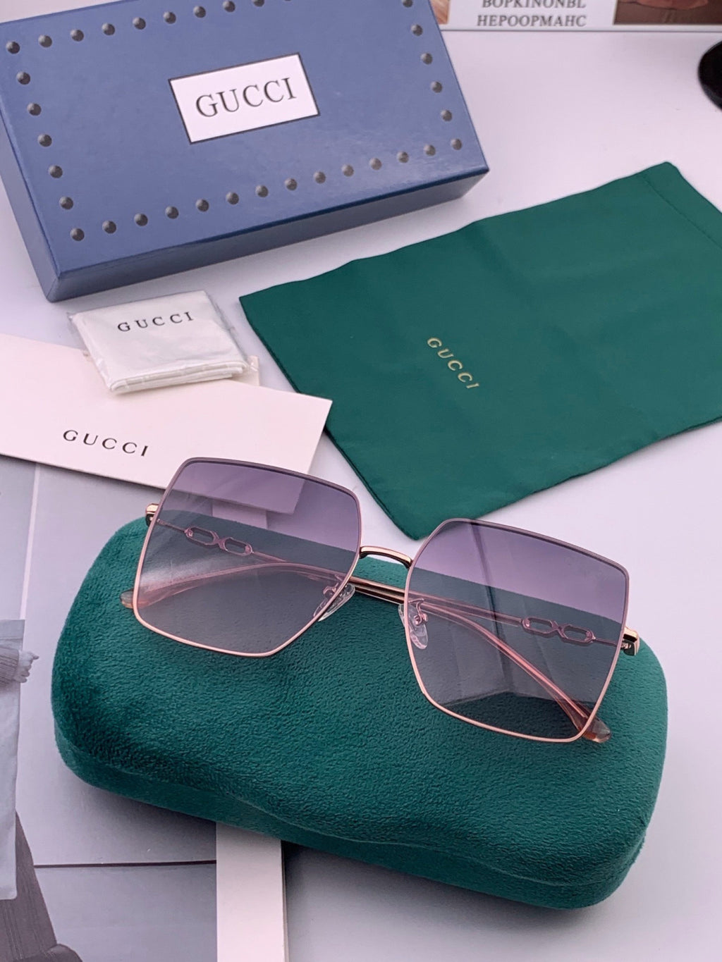 Gucci G5305 Polarized Fashion Gold Lens Sunglasses for Men & Women - 415027 - detail image 6