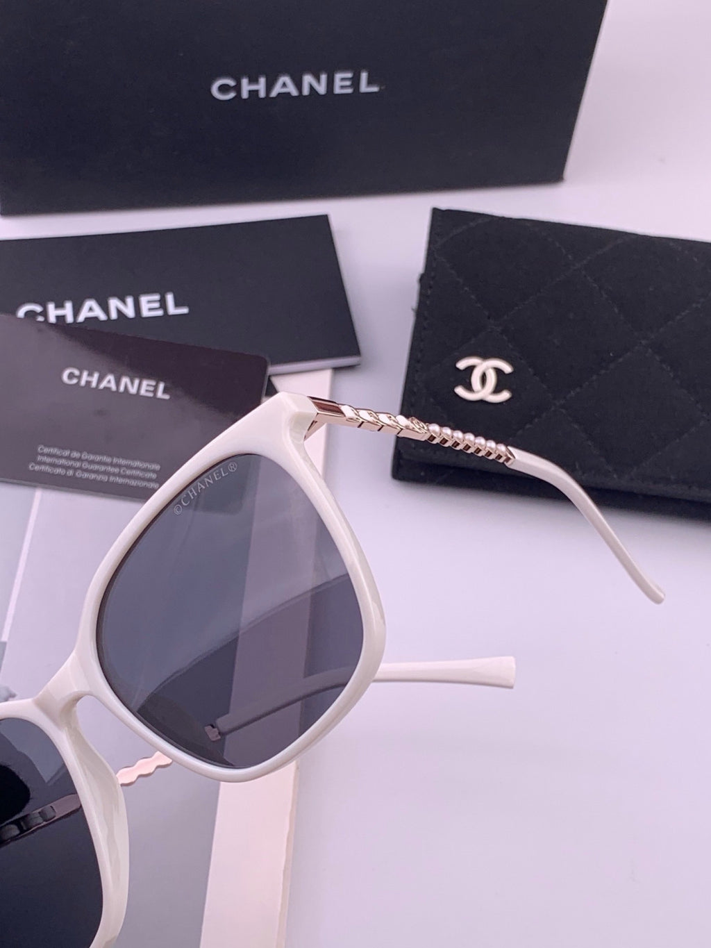 Chanel CH2753 Metal Square Gold Lens Sunglasses for Men & Women - 415243 - detail image 5