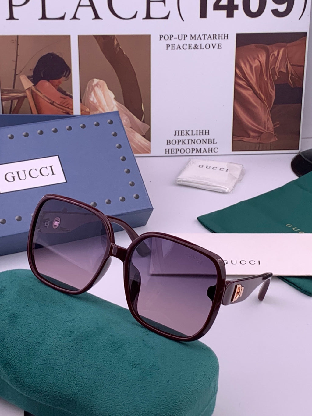 Gucci G0388 Round Red Lens Sunglasses for Men & Women - 415028