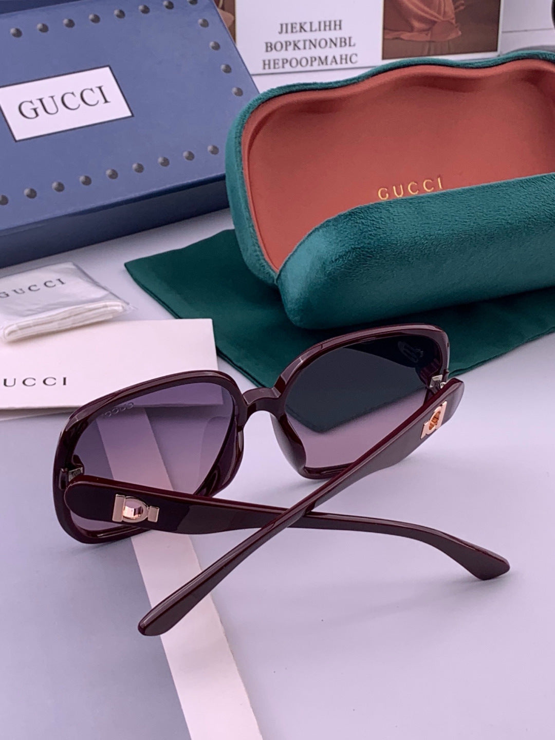 Gucci G0388 Round Red Lens Sunglasses for Men & Women - 415028 - detail image 4