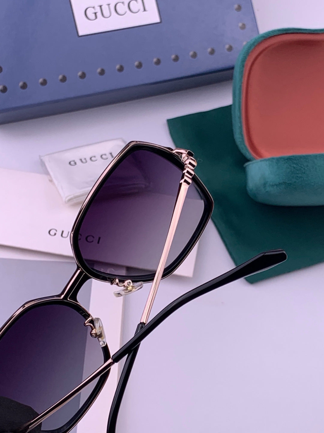 Gucci G6640 Polarized Round Red Lens Sunglasses for Women - 415030 - detail image 4