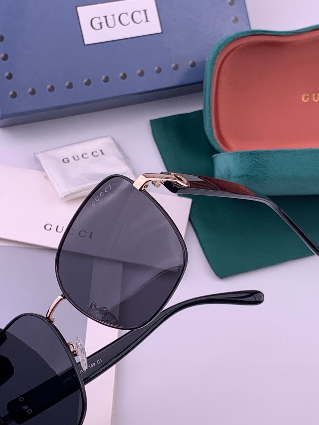 Gucci G9388 Round Gold Lens Sunglasses for Men & Women - 415032 - detail image 4