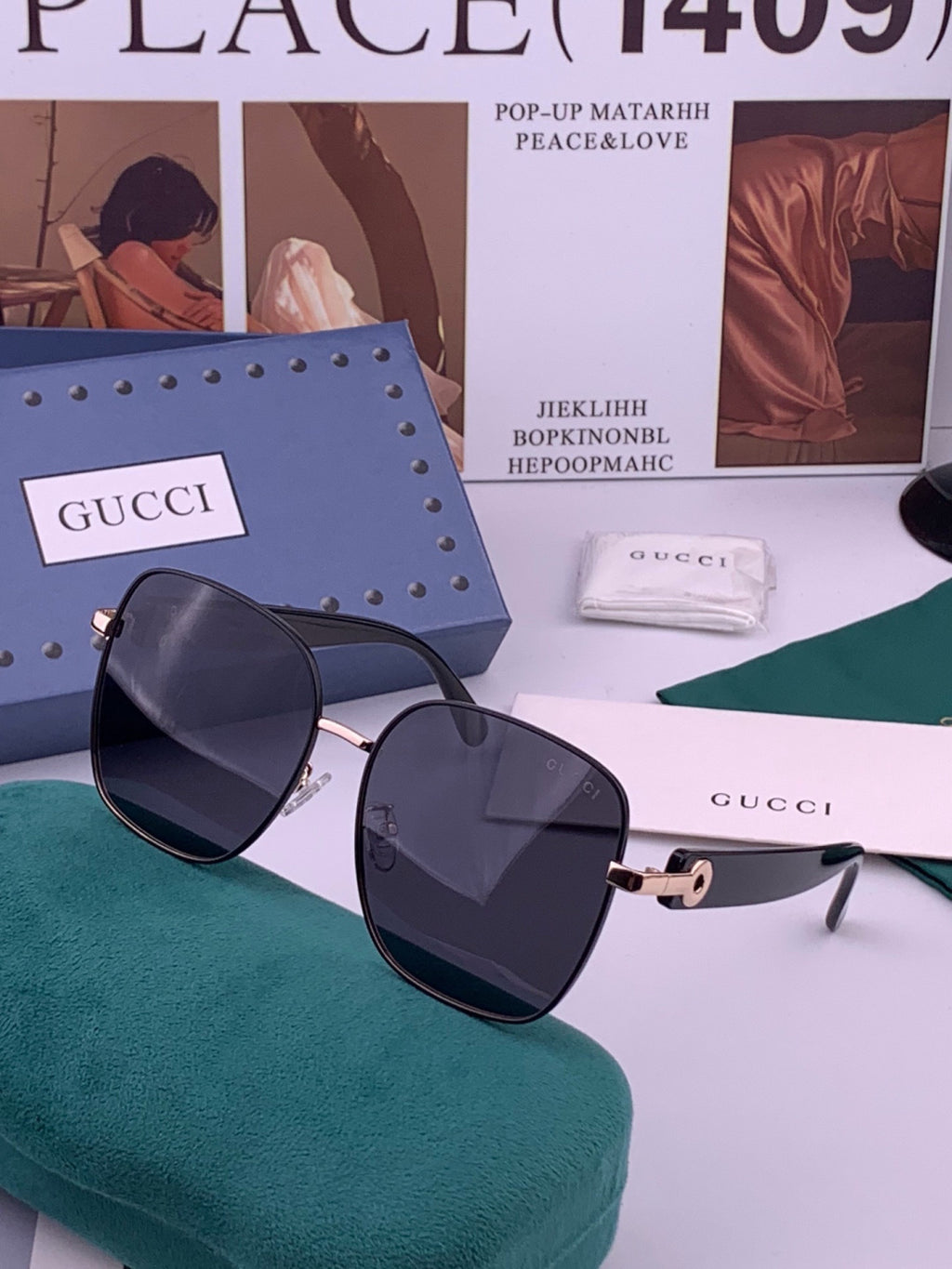 Gucci G9388 Round Gold Lens Sunglasses for Men & Women - 415032 - detail image 2