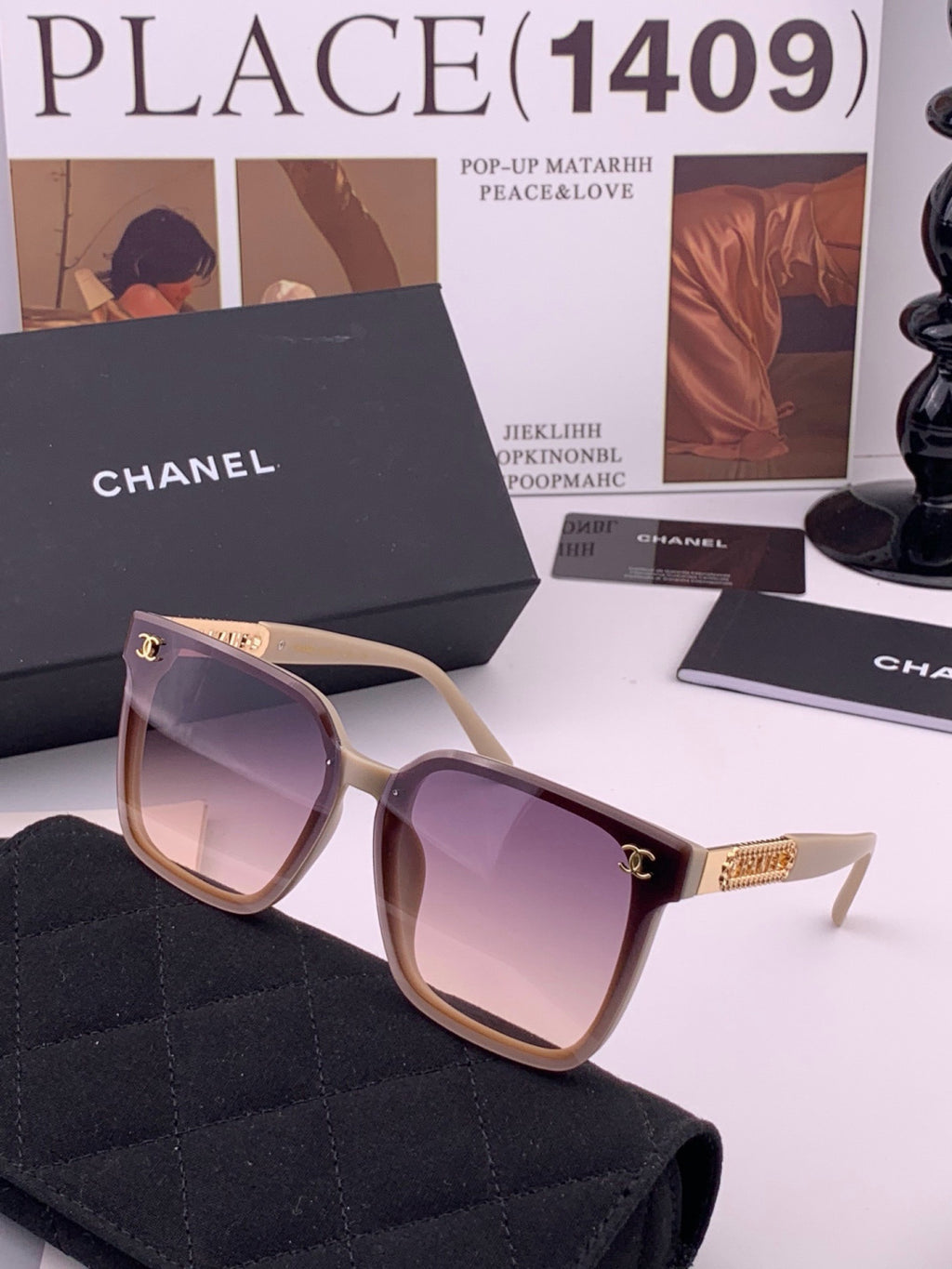 Chanel CH07003 Fashion Purple Lens Sunglasses for Men & Women - 415226 - detail image 2