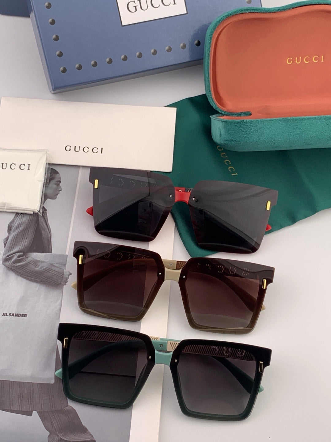 Gucci G50195 Polarized Square Red Lens Sunglasses for Men & Women - 415021 - detail image 4