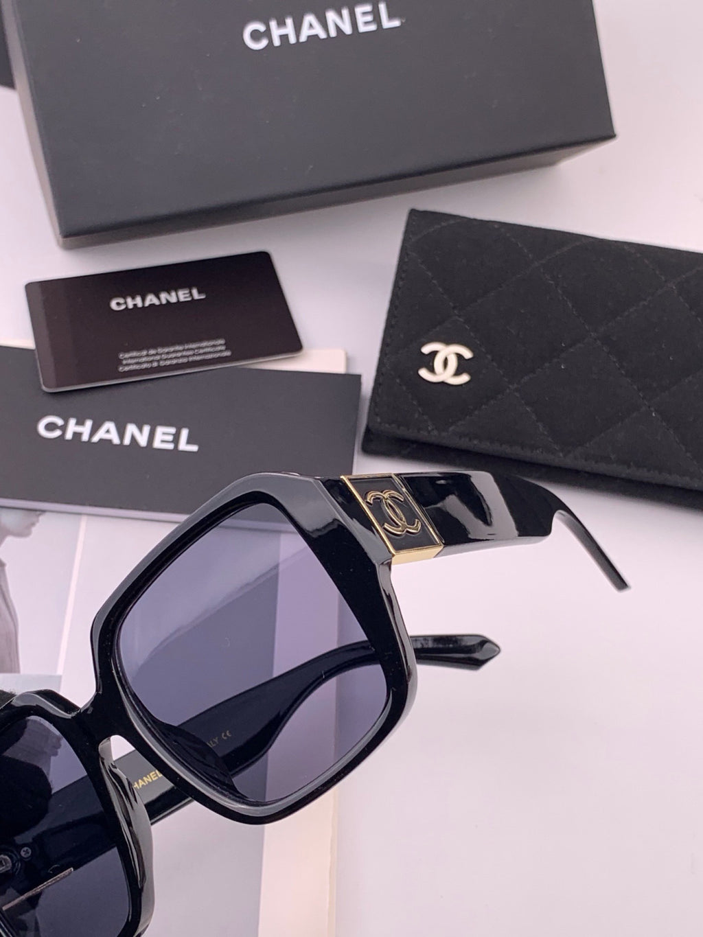 Chanel CH87004 Oversized Black Lens Sunglasses for Men & Women - 415235 - detail image 2