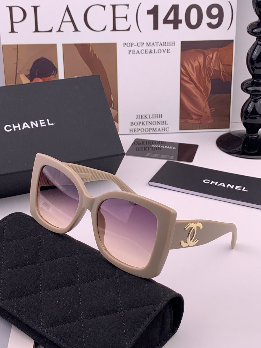 Chanel CH17005 Oversized Purple Lens Sunglasses for Men & Women - 415222 - detail image 2