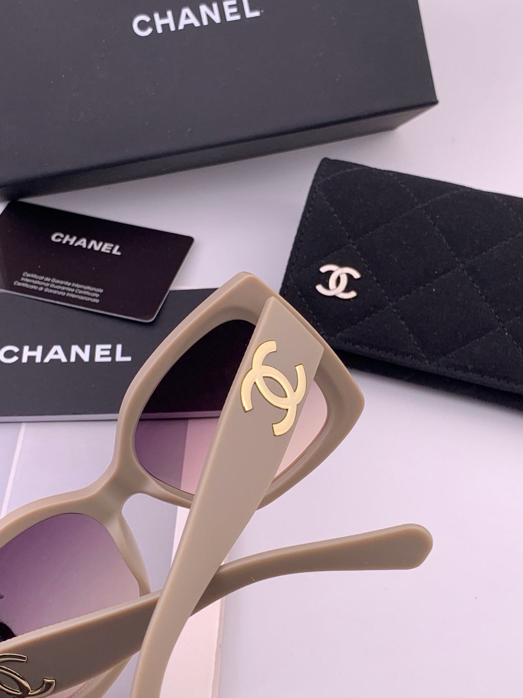 Chanel CH17005 Oversized Purple Lens Sunglasses for Men & Women - 415222 - detail image 4