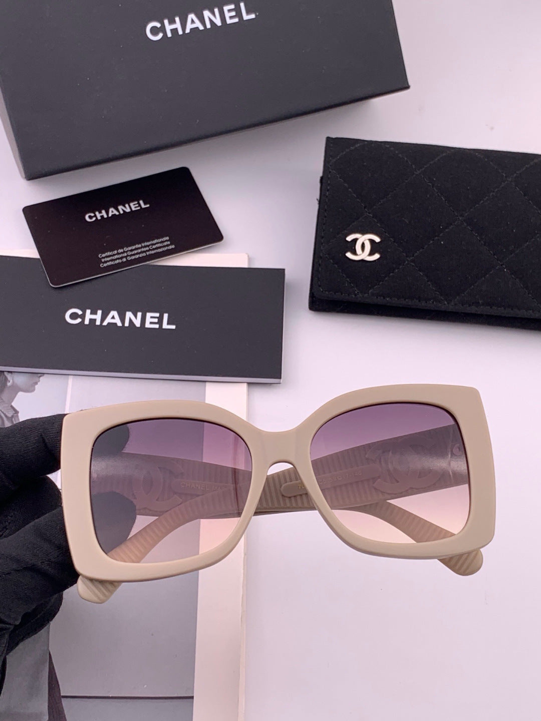 Chanel CH17005 Oversized Purple Lens Sunglasses for Men & Women - 415222