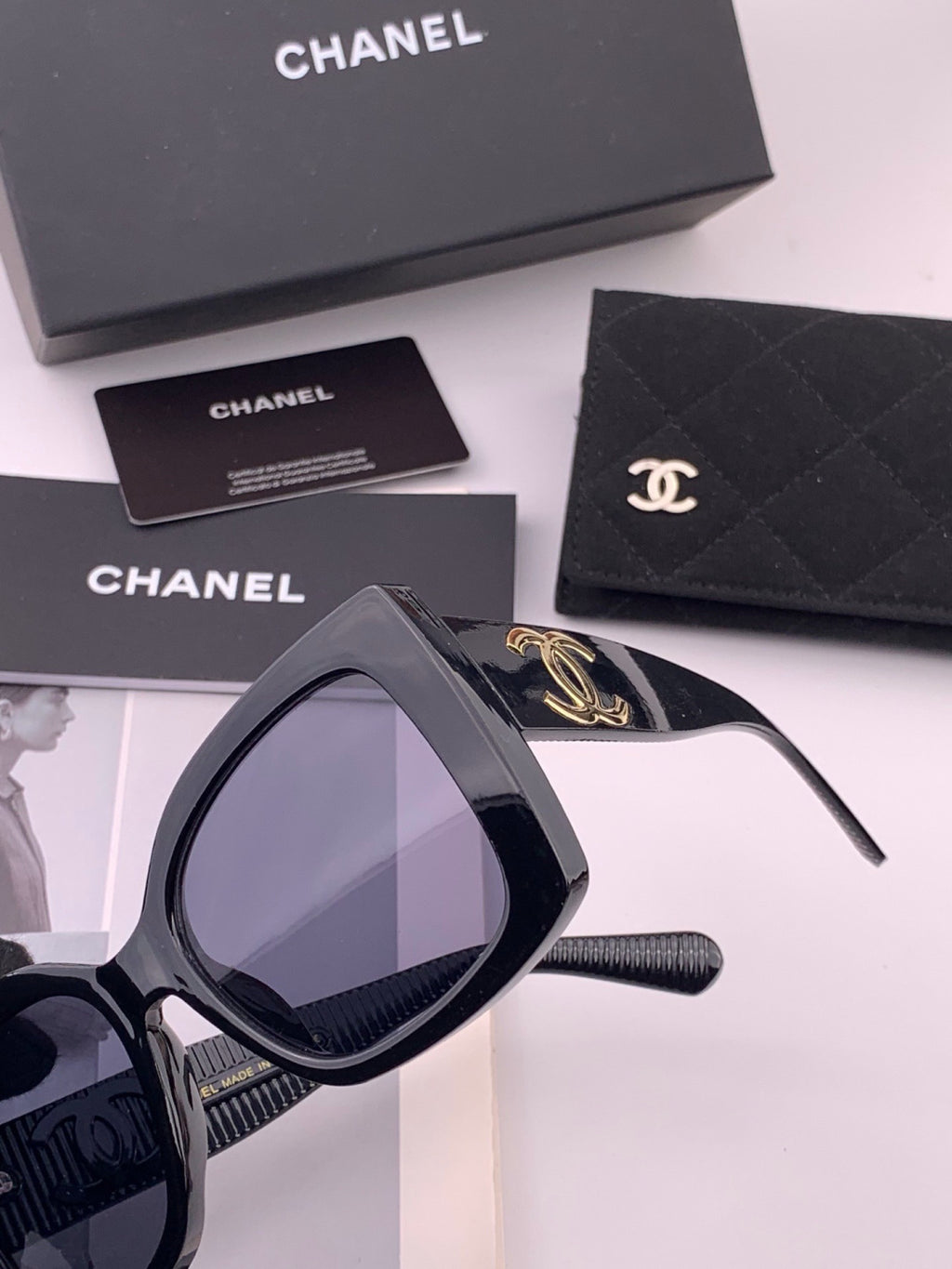 Chanel CH17005 Oversized Black Lens Sunglasses for Men & Women - 415223 - detail image 3