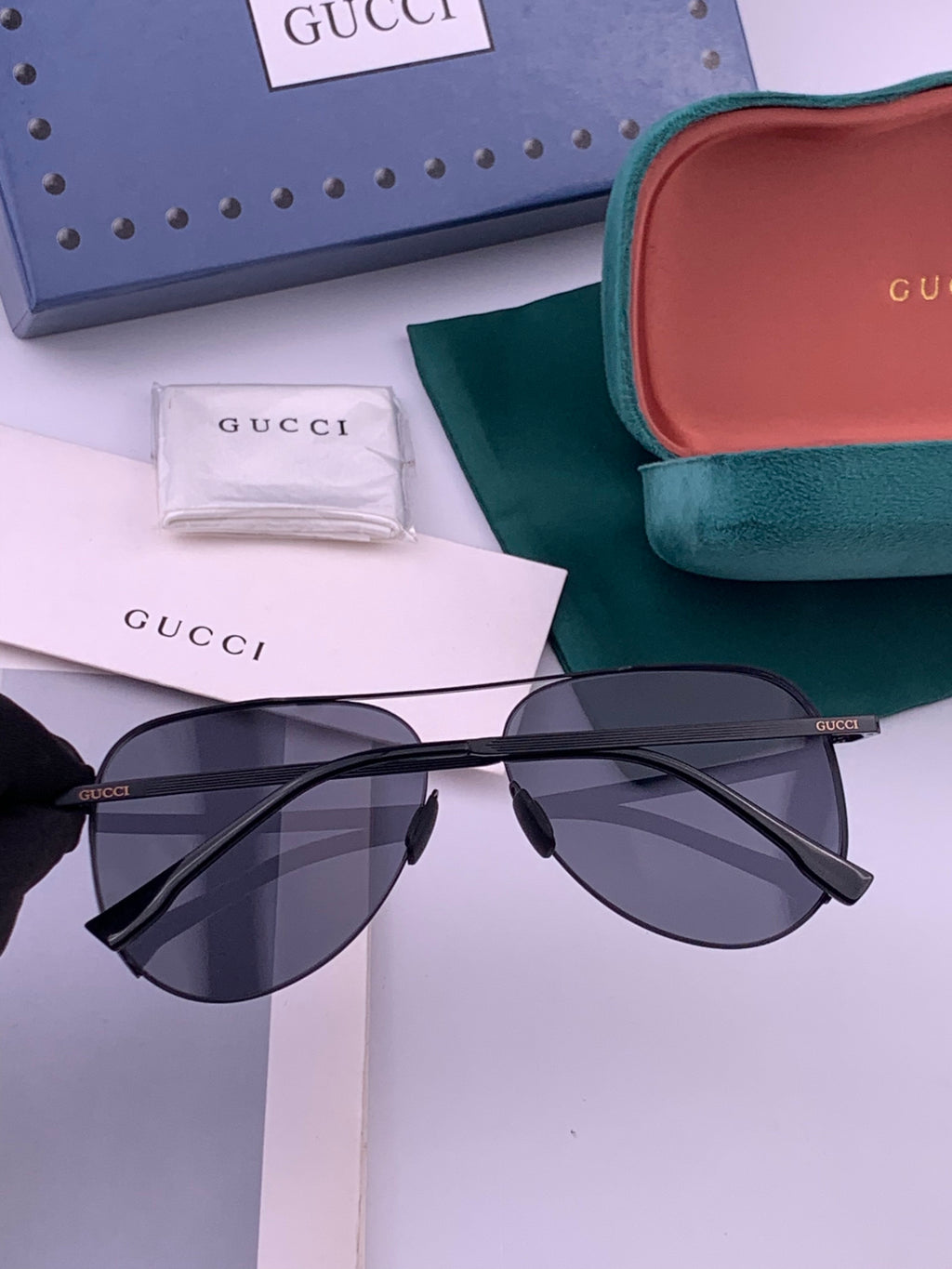 Gucci 1227 Fashion Gold Lens Sunglasses for Men & Women - 415009 - detail image 4