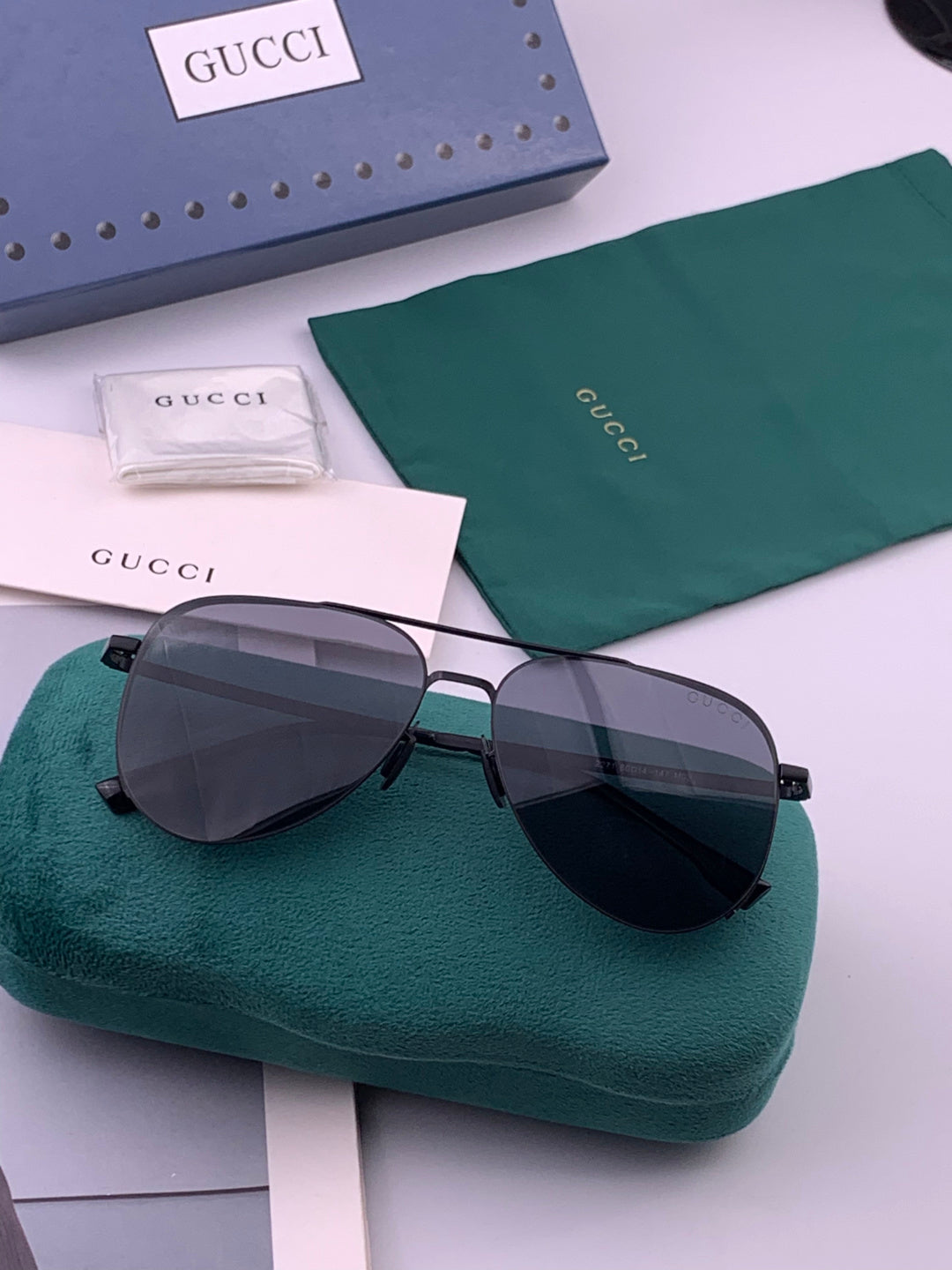 Gucci 1227 Fashion Gold Lens Sunglasses for Men & Women - 415009 - detail image 7