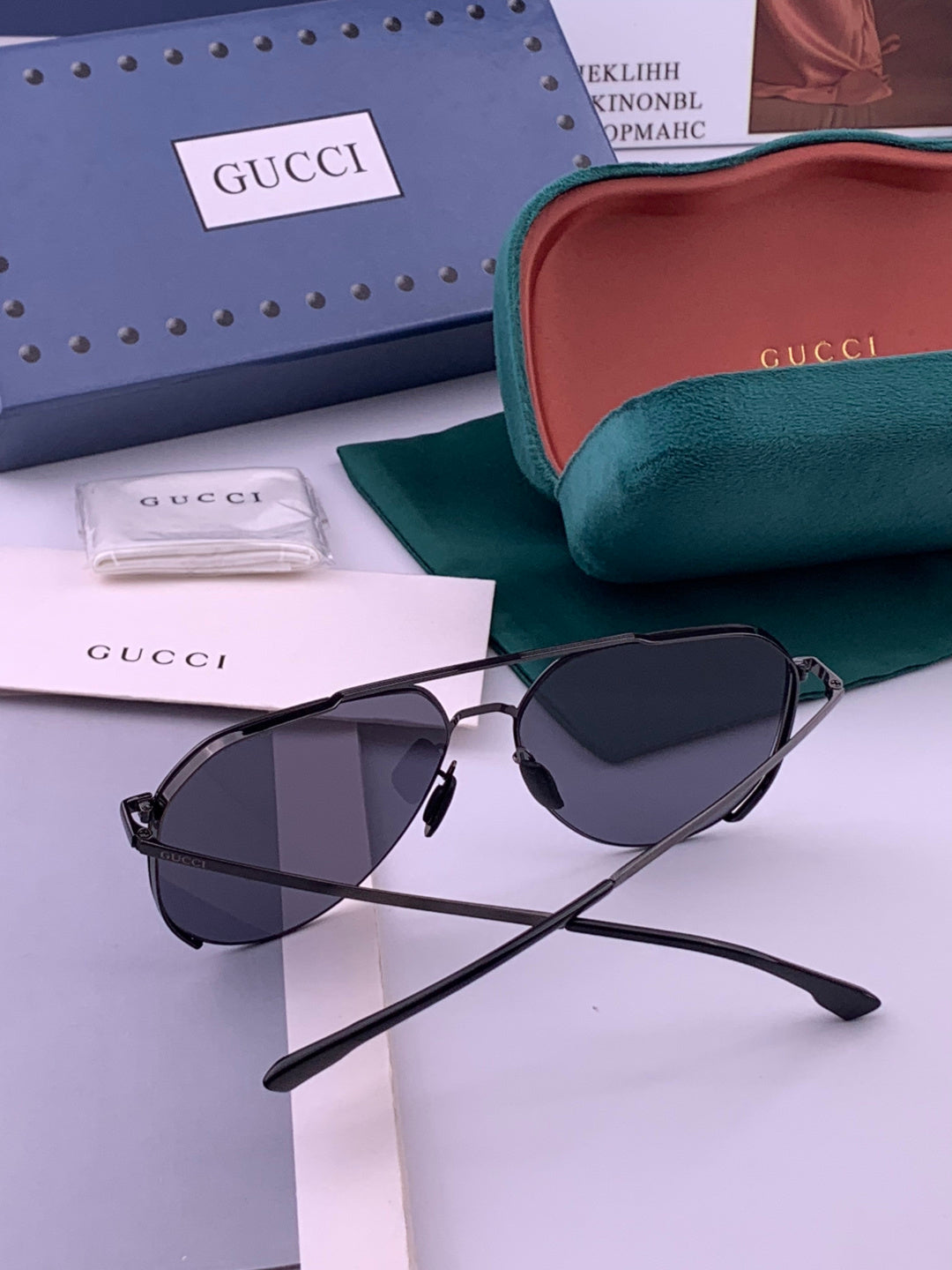 Gucci 1227 Fashion Gold Lens Sunglasses for Men & Women - 415010 - detail image 5