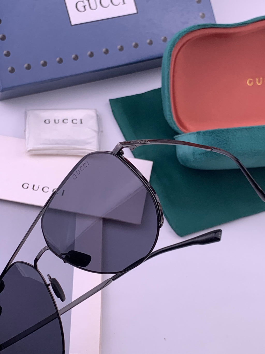 Gucci 1227 Fashion Gold Lens Sunglasses for Men & Women - 415010 - detail image 3