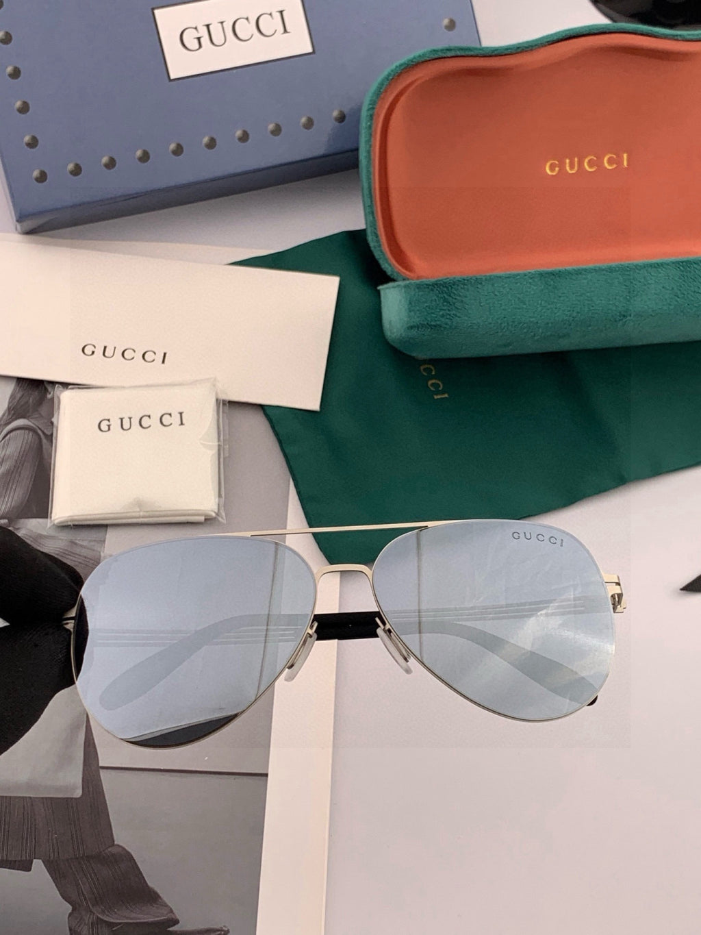 Gucci G1502 Polarized Fashion Gold Lens Sunglasses for Men & Women - 415012 - detail image 2