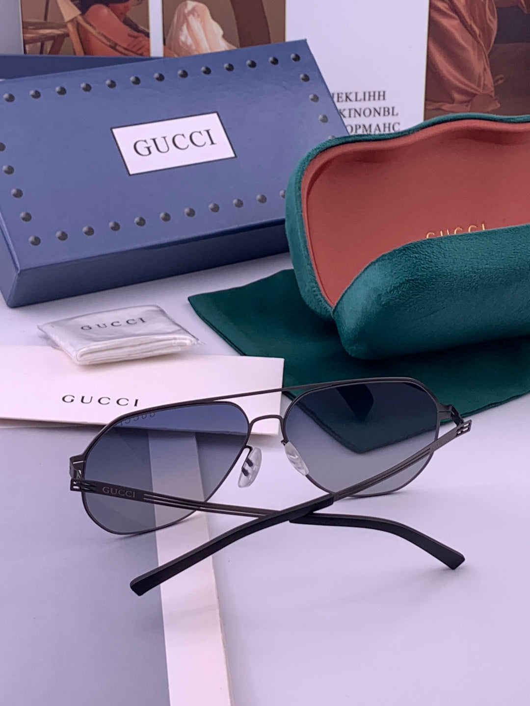 Gucci G911 Polarized Fashion Gold Lens Sunglasses for Men & Women - 415019 - detail image 6