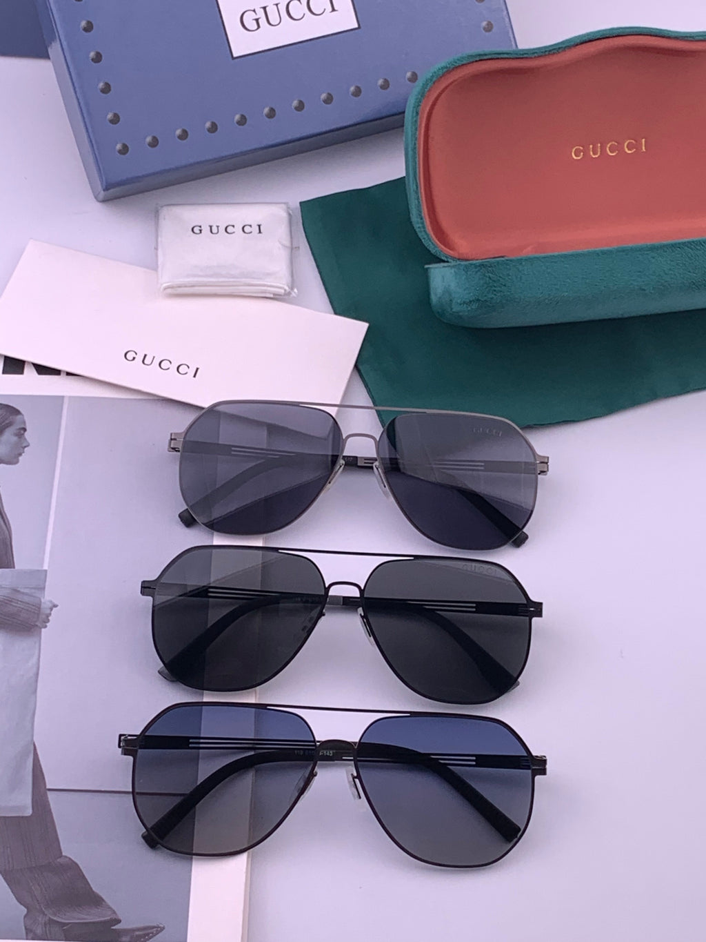 Gucci G911 Polarized Fashion Gold Lens Sunglasses for Men & Women - 415019 - detail image 8