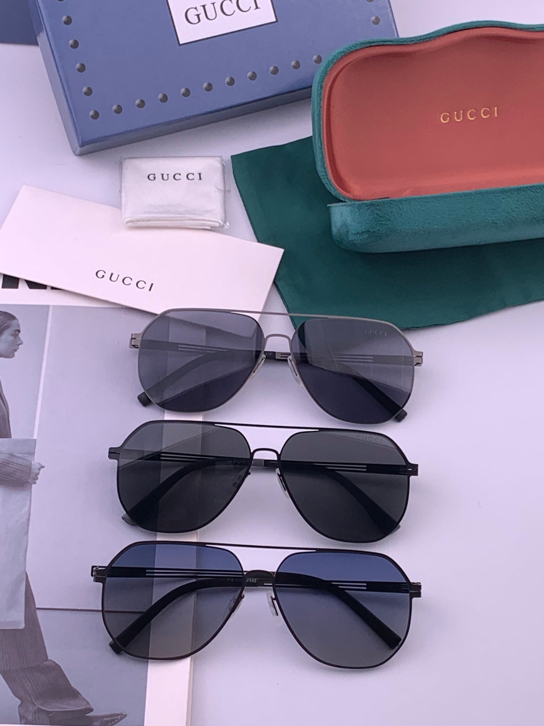Gucci G911 Polarized Fashion Gold Lens Sunglasses for Men & Women - 415020 - detail image 7