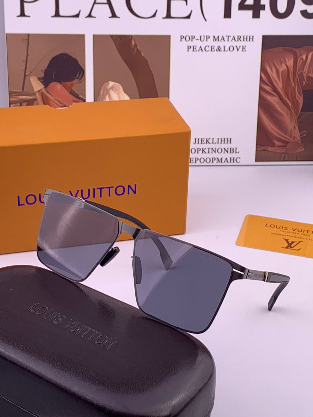 Louis Vuitton L616 Fashion Gold Lens Sunglasses for Men & Women - 414821 - detail image 2